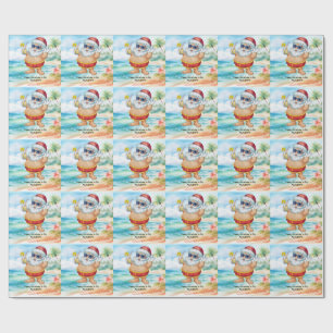 Christmas in July with SANTA CLAUS Save the date Wrapping Paper