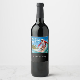 Christmas in July with SANTA CLAUS Wine Label