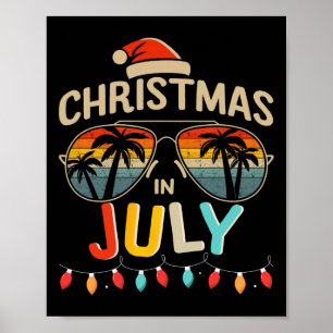 Christmas In July With Vintage Sungles For Summer Poster