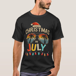 Christmas In July With Vintage Sungles For Summer T-Shirt
