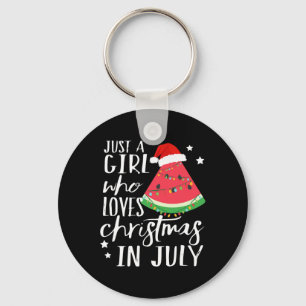 Christmas In July Womens Funny Watermelon Key Ring