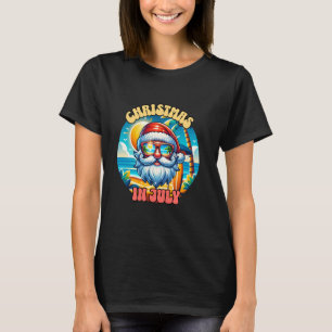 Christmas in July XMas Cool Santa With Sunglasses T-Shirt