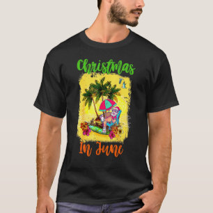 Christmas In June Santa Summer Vacation Beach T-Shirt