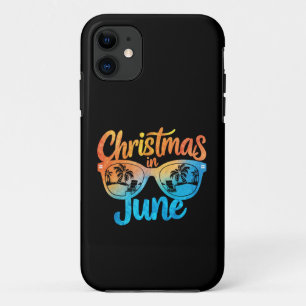 Christmas In June Sunglasses Funny Summer Vacation Case-Mate iPhone Case