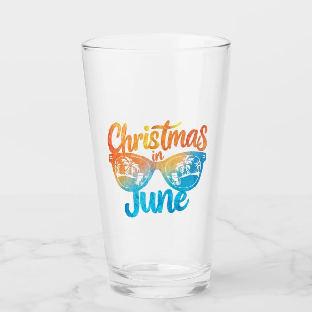 Christmas In June Sunglasses Funny Summer Vacation Glass (Front)