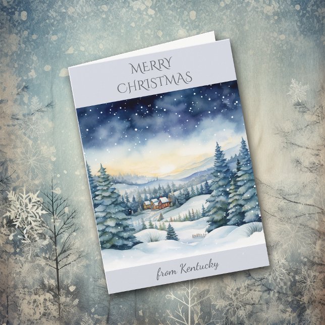 Christmas in Kentucky Winter Landscape Holiday Card (Creator Uploaded)