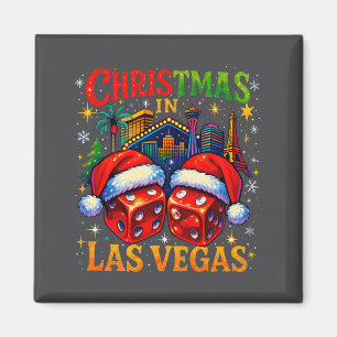 Christmas In Las Vegas Funny Holiday Design Long S Magnet