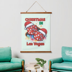 Christmas in Las Vegas Holiday Vibes Hanging Tapestry