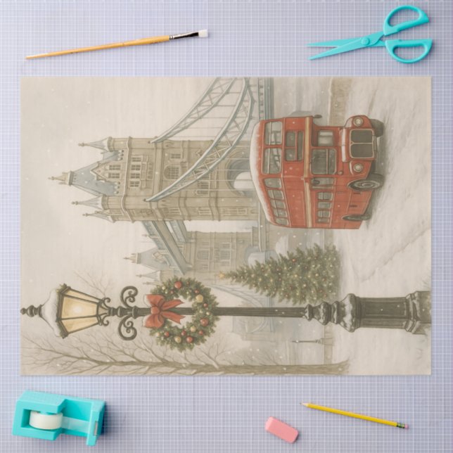 Christmas in London Gift for Traveler | Holiday Tissue Paper (Craft)