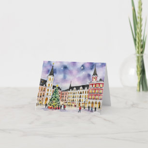 Christmas in Madrid Watercolor Card