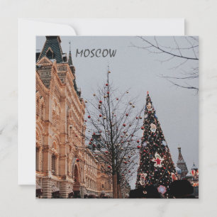 Christmas in Moscow Thank You Card