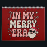 Christmas in My Merry Era Cute Groovy Xmas Calendar<br><div class="desc">Christmas in My Merry Era Cute Groovy Christmas Holiday Xmas</div>