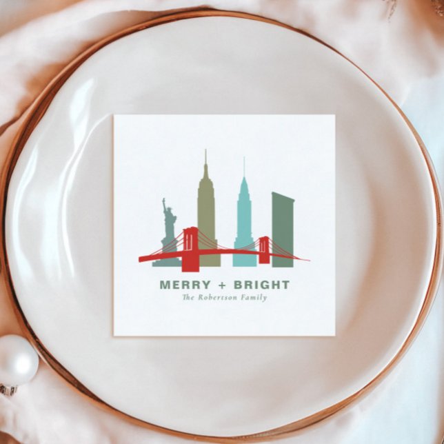 Christmas in New York, Architecture Skyline Napkin (Creator Uploaded)