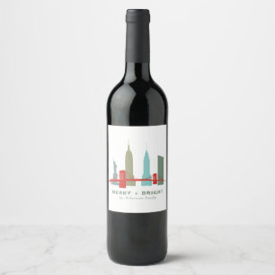 Christmas in New York, Architecture Skyline Wine Label