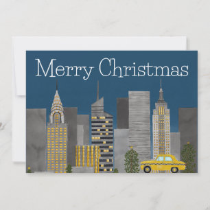 Christmas in New York City Customisable Holiday Card