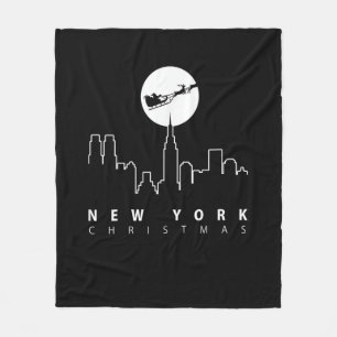 Christmas in New York City Fleece Blanket