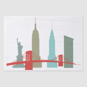 Christmas in New York City Holiday Buildings Tissue Paper