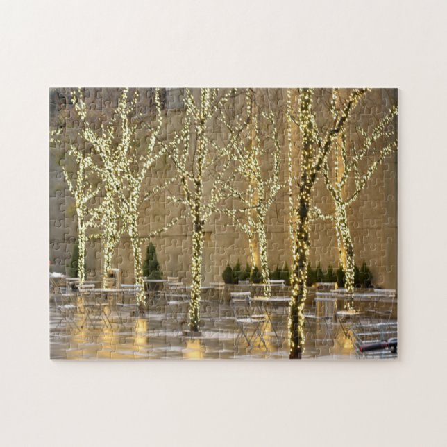 Christmas in New York City Holiday Lights NYC Jigsaw Puzzle (Horizontal)