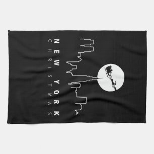 Christmas in New York City Tea Towel
