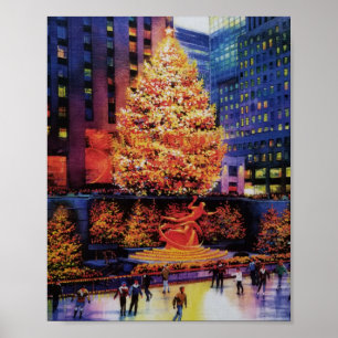 Christmas in New York,  Rockefeller Centre Poster