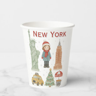 Christmas in New York Watercolor – Cute Paper Cups