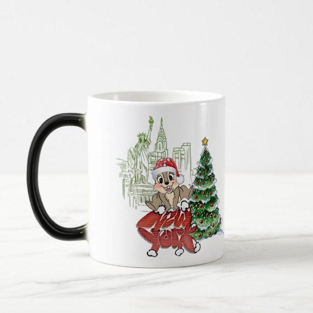 Christmas in New York with Squirrel Magic Mug (Left)
