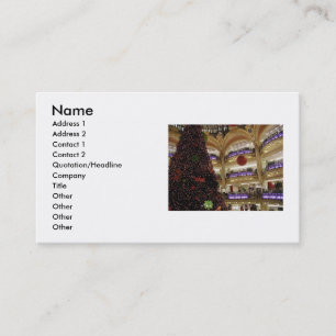 Christmas in Paris Business Card