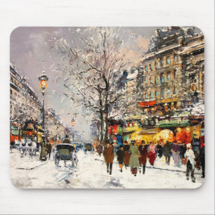 Christmas in Paris. Christmas Gift Mousepad