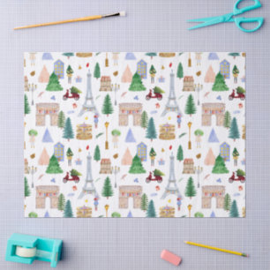 Christmas in Paris City of Lights Holiday Tissue Paper