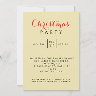 Christmas in Paris Eiffel Tower Winter Personalize Invitation