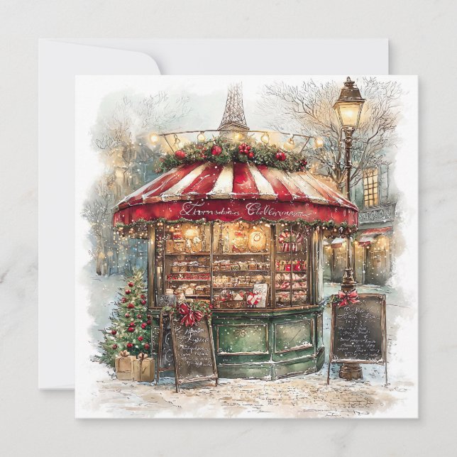 "Christmas In Paris Holiday Card (Front)