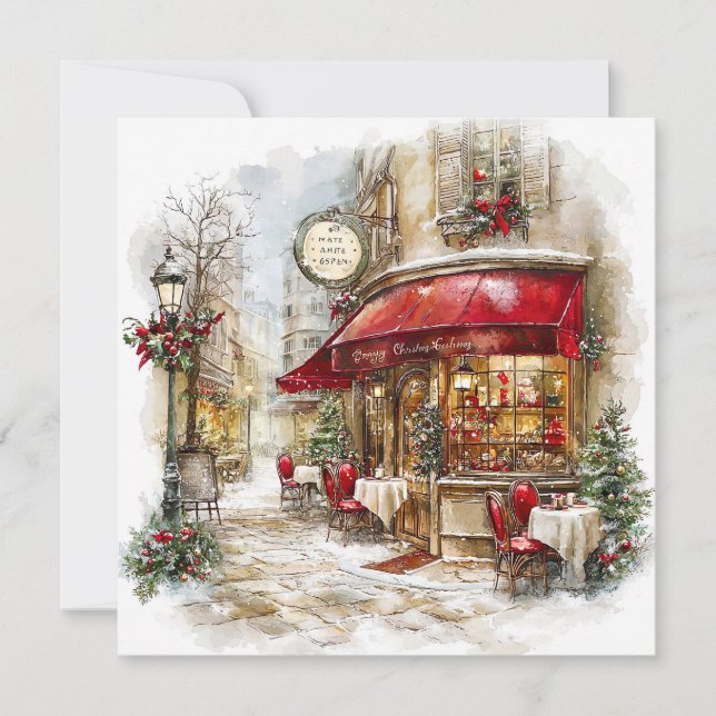 Christmas In Paris Holiday Card (Front)