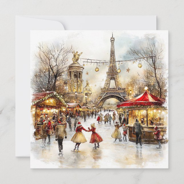 Christmas In Paris Holiday Card (Front)