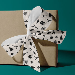 Christmas in Paris   Patterned Grosgrain Ribbon
