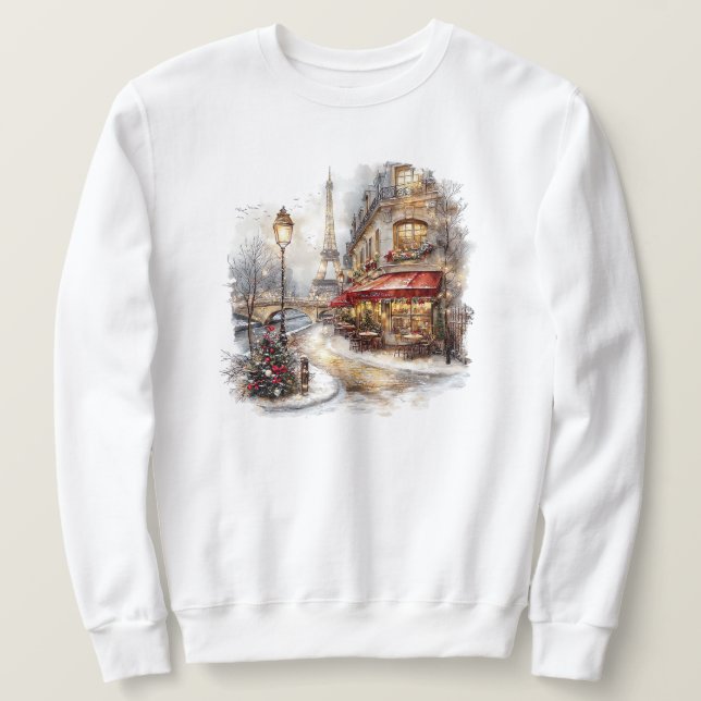 Christmas In Paris Sweatshirt (Design Front)