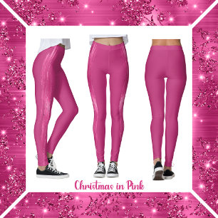 Christmas in Pink Leggings