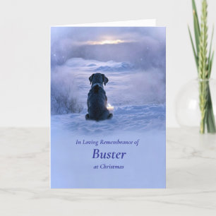 Christmas in Remembrance of Beloved Dog with Snow Card