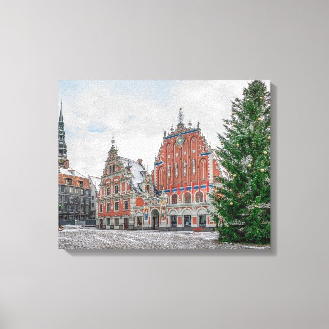 Christmas in Riga Latvia Canvas Print (Front)