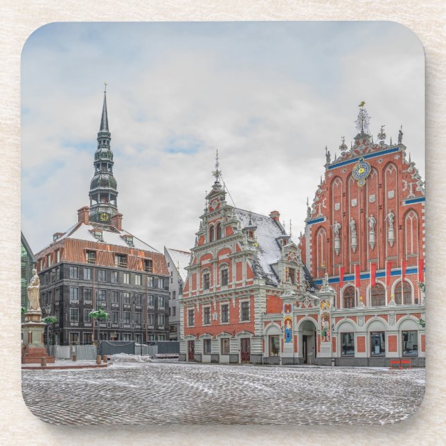 Christmas in Riga Latvia Coaster (Front)