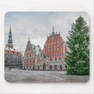 Christmas in Riga Latvia Mouse Pad