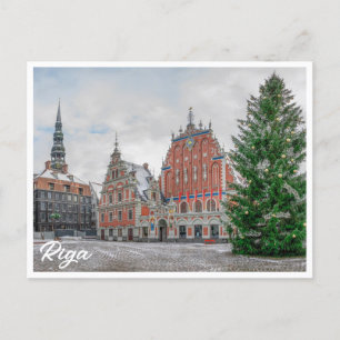 Christmas in Riga Latvia Postcard