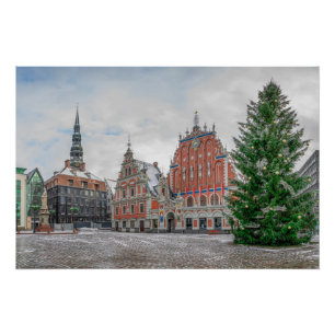 Christmas in Riga Latvia Poster