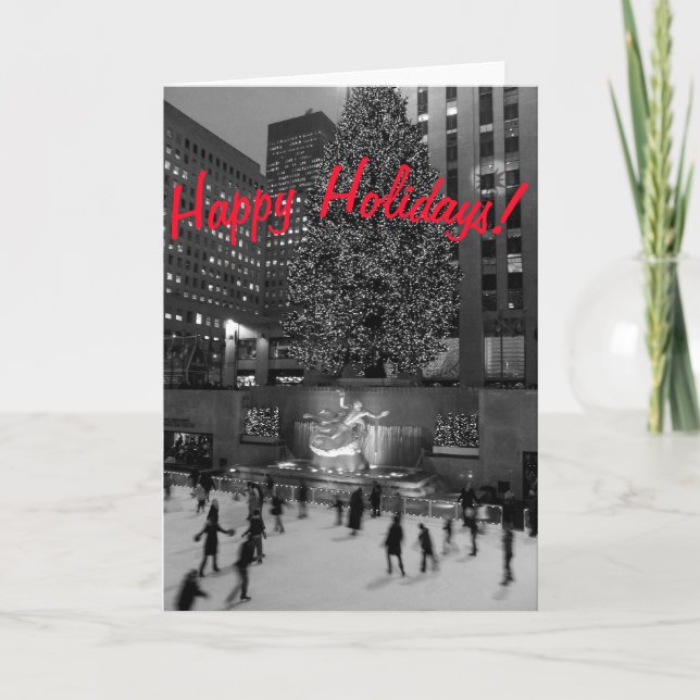 Christmas in Rockefeller "Happy Holidays" version Card (Front)