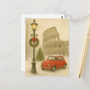 Christmas in Rome Italy – Holiday Art Gift  Postcard