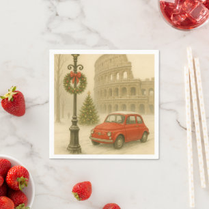 Christmas in Rome Wall Italy – Holiday Art Napkin