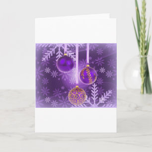 Christmas in royal purple postcard