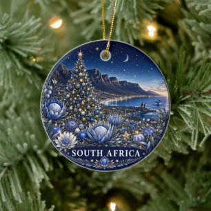Christmas in South Africa Scenic Keepsake Ceramic Tree Decoration