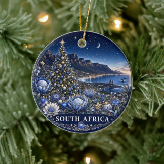 Christmas in South Africa Scenic Keepsake Ceramic Tree Decoration
