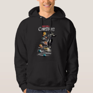 Christmas in Space Solar System Astronaut Invitati Hoodie