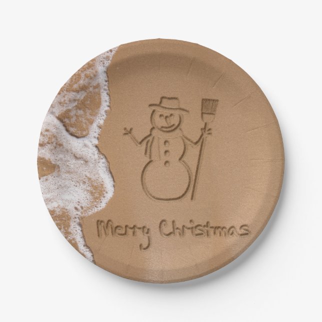 Christmas in Summer Paper Plate (Front)